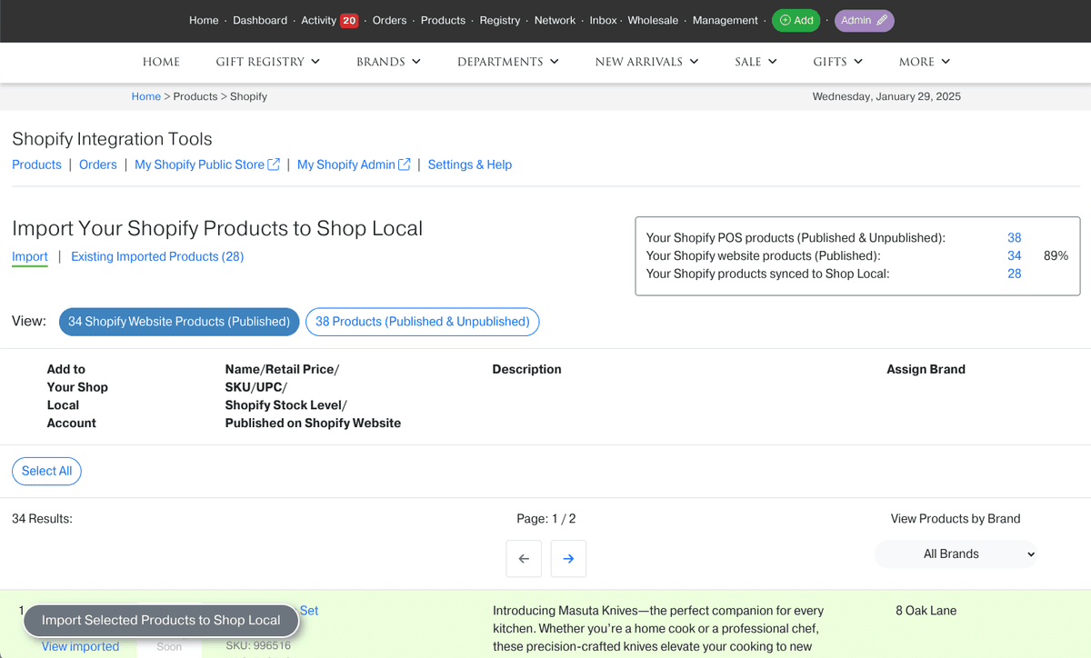 Shop Local Shopify Integration Software
